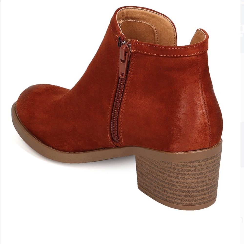 Wine Color Suede Booties✨🧡 - Picture 3 of 3